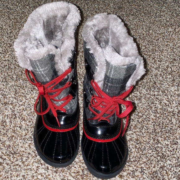 Anne Klein Sport Plaid Boots with Faux Fur - Picture 4 of 8